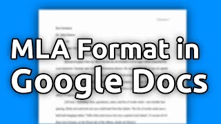 How to Set Up an MLA Format Paper with Works Cited Page in Google Docs [upl. by Egan]