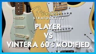 Fender Vintera vs Fender Player Stratocaster [upl. by Noj]