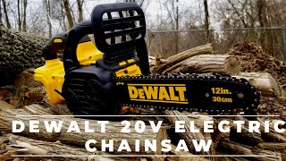 Dewalt 20V Electric Chainsaw Unboxing and Review [upl. by Dacy396]