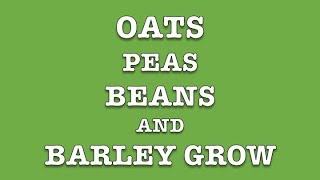 OATS PEAS BEANS amp BARLEY GROW  A Traditional And Good Old Folk Song to Sing Along To [upl. by Jasmin934]