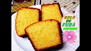 BOLO DE FUBÁ SIMPLES FOFINHO E DELICIOSO [upl. by Aihseuqram]