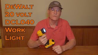 DeWalt Work Light 20 volt DCL040 Flashlight [upl. by Refynnej]