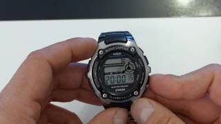 Casio Wave Ceptor Funkzeit einstellen [upl. by Ylrebmek566]