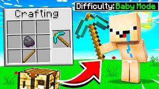 I beat MINECRAFT on BABY MODE 9999x easier [upl. by Berti180]