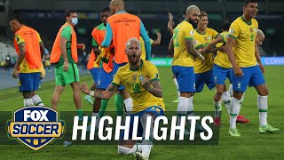 Brazil win Group B with come from behind to beat rival Colombia 21  2021 Copa America Highlights [upl. by Uchida]