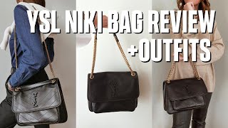 YSL Niki Bag Review  Outfits [upl. by Leahcimed485]