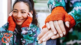 FINGERLESS GLOVES Knitting Pattern Tutorial StepbyStep [upl. by Nnaitsirhc]