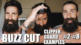 DIY BUZZ CUT EXAMPLES OF CLIPPER GUARDS 28 [upl. by Ocirled734]