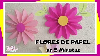 Como hacer FLORES DE PAPEL fáciles En Menos de 5 MINUTOS [upl. by Corabelle]