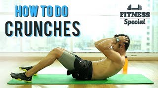 HOW TO DO CRUNCHES  Perfect Crunch FOR BEGINNERS  Best ABS Exercises  FITNESS SPECIAL  WORKOUT [upl. by Niawat335]