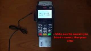 How to use credit card terminal to make payment [upl. by Winson]