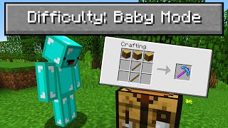 I Played Minecraft on quotBaby Modequot Difficulty [upl. by Abbub671]