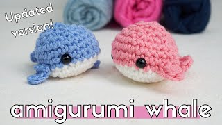 How to crochet a whale for beginners New version Easy amigurumi sea animal [upl. by Giza]