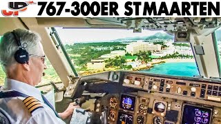 Piloting BOEING 767300ER into ST MAARTEN [upl. by Amikehs]