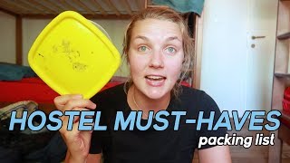 12 Things You NEED When Staying In Hostels  Backpacker Packing Guide [upl. by Martin233]