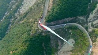 How are wind turbine blades transported to mountains [upl. by Atidnan]