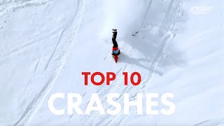 FREERIDE WORLD TOUR  TOP 10 CRASHES ALL TIME [upl. by Sib]