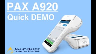 Pax A920 Smart Terminal  Quick Sale [upl. by Gievlos]