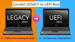 How to Convert LEGACY to UEFI Windows 10 without Data Loss  How to Change LEGACY to UEFI Windows 10 [upl. by Atinram925]