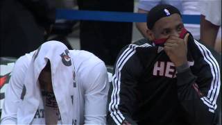 LeBron James and Dwyane Wade Kiss Cam Miami Heat at Atlanta Hawks [upl. by Naletak128]