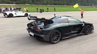 Mclaren Senna vs Lamborghini Aventador SVJ [upl. by Icram335]