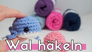 Einen süßen Wal häkeln Einen Amigurumi Wal häkeln für Anfänger Super einfach [upl. by Yendys]