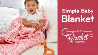 How to Crochet Beginners Simple Thick Baby Blanket [upl. by Htebizile]