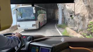 Amalfi Coast Italy Bus Driving Skills 🇮🇹 [upl. by Weiser]