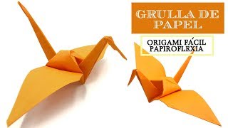 Tutorial Grulla De Papel Origami Paso A Paso – Papiroflexia Fácil 🦅 [upl. by Eglanteen960]