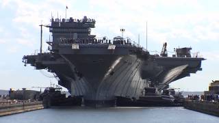 USS Enterprise enters dry dock [upl. by Mckee]