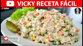 ENSALADA DE ATUN FACIL  VickyRecetaFacil [upl. by Anohr457]