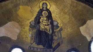 Theotokos mosaic apse Hagia Sophia Istanbul [upl. by Aig726]