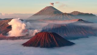 Mount Bromo Java Indonesia  Inside an active volcano  SPECTACULAR scenery [upl. by Rodina]