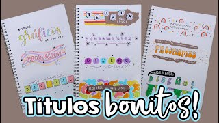 TÍTULOS BONITOS aesthetic SIN LETTERING ✄ Barbs Arenas Art [upl. by Ardnaxela439]