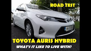 OWNER REVIEW amp ROAD TEST  Toyota Auris HYBRID 2014 [upl. by Ahsitaf]