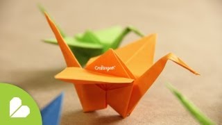 Grulla de Origami  ¡Decora tu espacio Origami Crane how to [upl. by Vere]