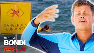 Bondi Lifeguard Nearly Drowns Saving Swimmers [upl. by Christian]