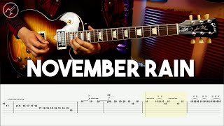 November Rain GUNS N ROSES  COMPLETE Guitar Tab  Cover Guitarra Christianvib [upl. by Kalinda984]