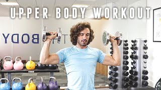 Upper Body Workout With Dumbbells  The Body Coach [upl. by Philpot540]