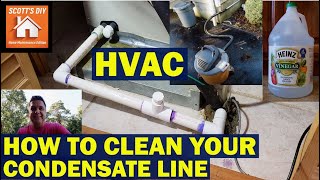 HOW TO CLEAN YOUR CONDENSATE DRAIN LINE [upl. by Jamnes]