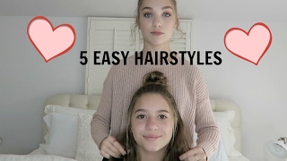 5 Easy Hairstyles [upl. by Bowles]