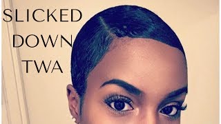 Slicked Down TWA  Updated Routine  Nia Hope [upl. by Worrell733]