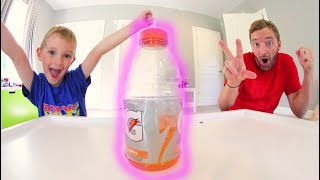 HOW TO BOTTLE FLIP  Father amp Son [upl. by Nikral]