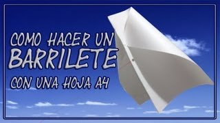 Como hacer un barrilete con una hoja A4 [upl. by Leuqim]