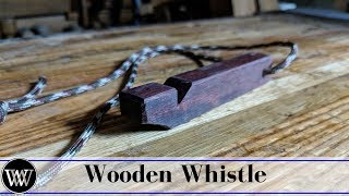 Making A Wooden Whistle  Quick Beginners Project [upl. by Auqinimod614]