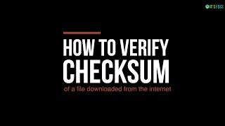 How to Verify Checksum in Linux GUI and Command Line [upl. by Lyreb708]