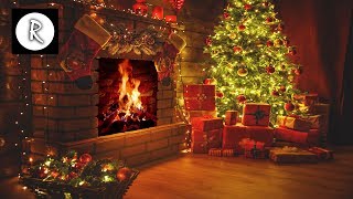 🔥 Beautiful Christmas Fireplace 4K w relaxing christmas music ambiance to relax for christmas [upl. by Oinota]