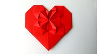 Corazón de Papel Origami  Origami Heart [upl. by Ecirpak]