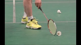 Badminton  Tips for Fresher 6 How To Pick Up a Shuttlecock From Floor [upl. by Ilecara]