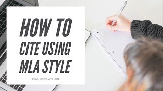 How to Cite Using MLA Style [upl. by Vallie]